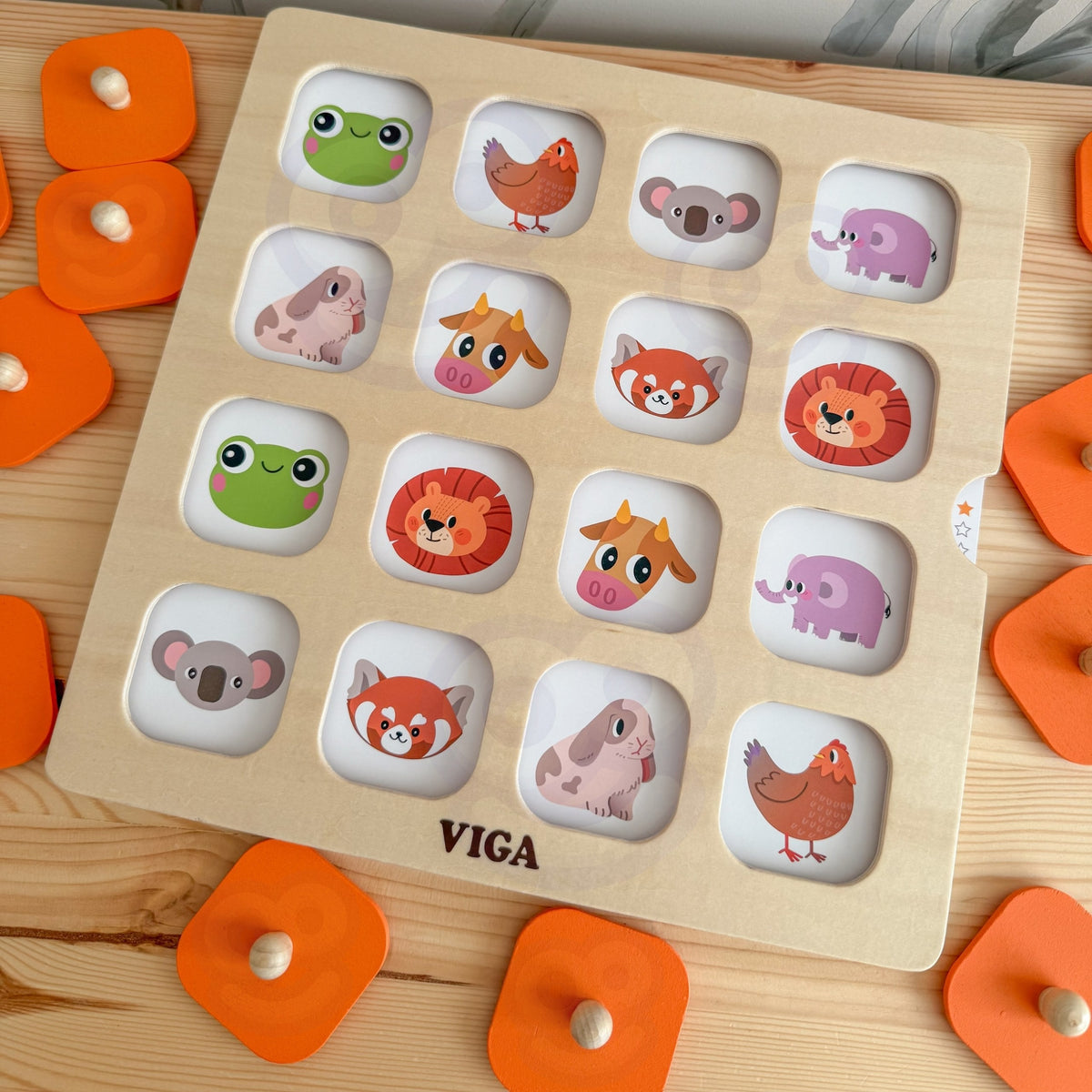 Viga Atminties žaidimas Montessori 10 kortelių vaikams