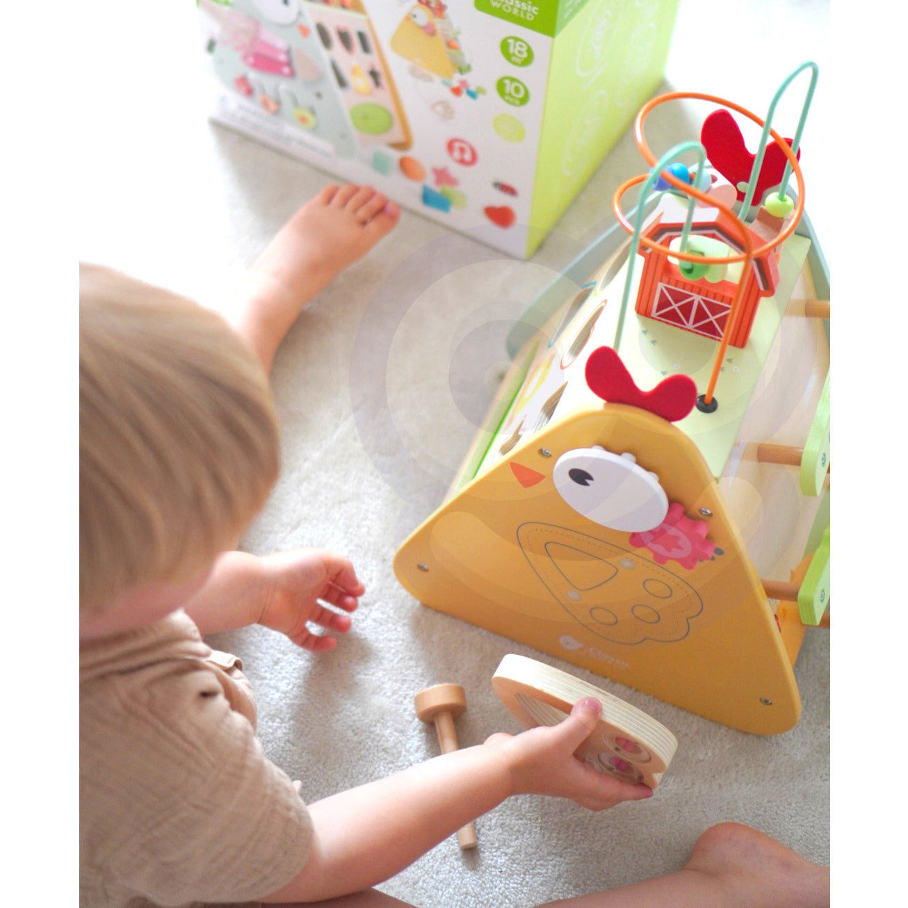 CLASSIC WORLD Montessori 10-in-1 edukacinis kubas „Laimingas ūkis“ XXL – vaizdas 6
