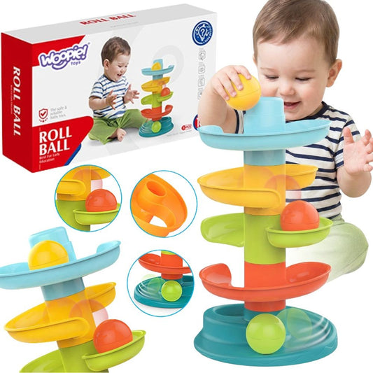 WOOPIE BABY Spiralinis kamuoliukų takelis su 3 kamuoliukais