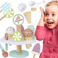 TOOKY TOY Medinis magnetinis ledų rinkinys su stovu