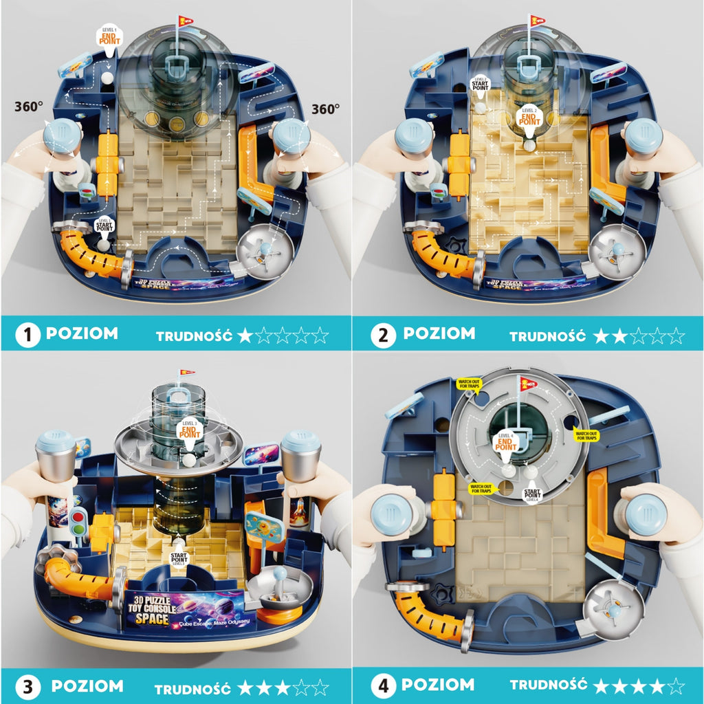 WOOPIE Space Maze 3D Interaktyvi Kosmoso Labirinto Konsolė