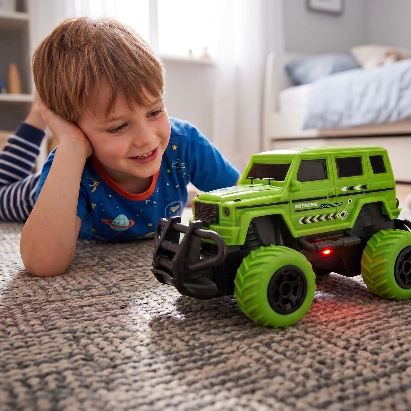 WOOPIE RC Jeep Tereninis Automobilis su LED Valdomas Pulteliu