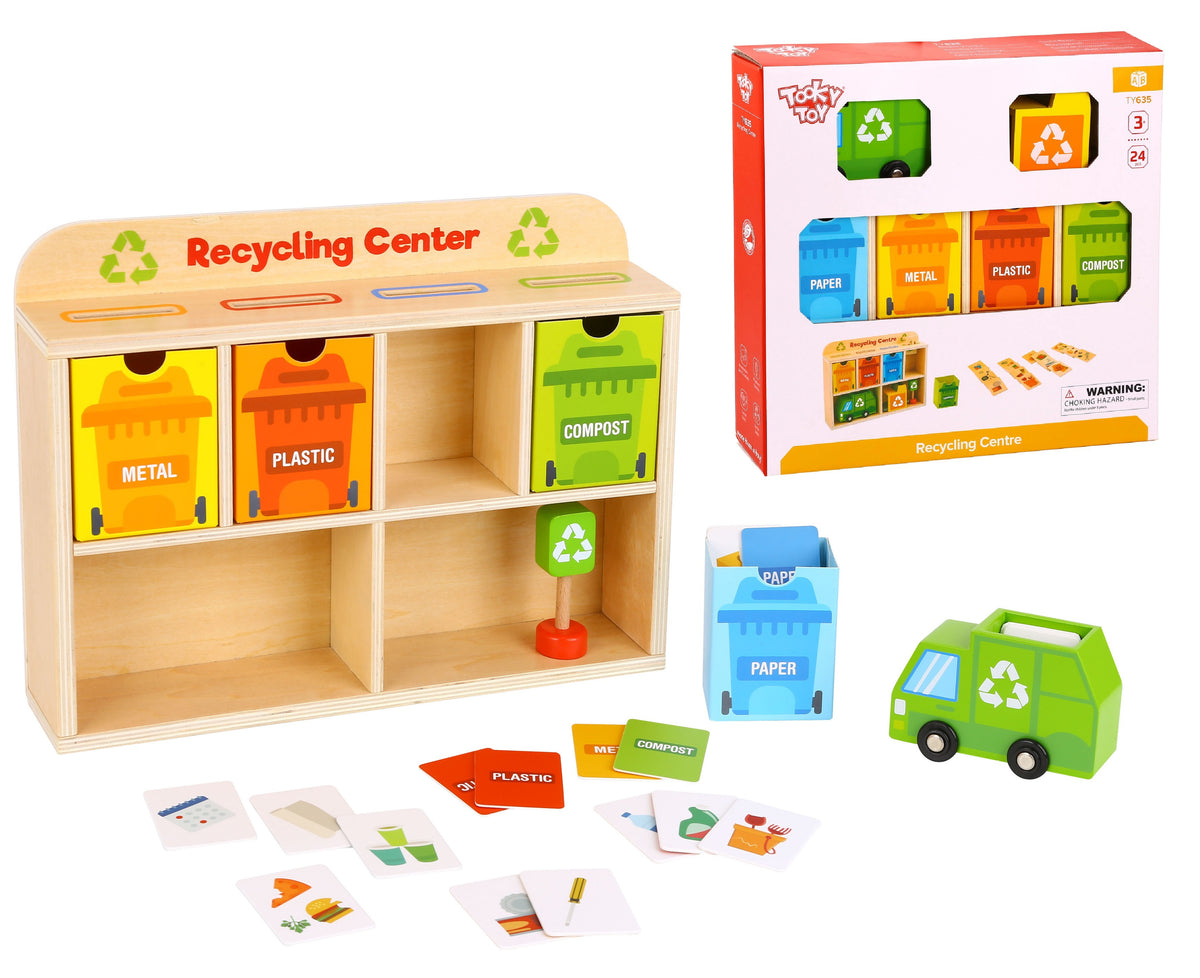 TOOKY TOY Medinis Perdirbimo Centras – Montessori Rūšiuoklis