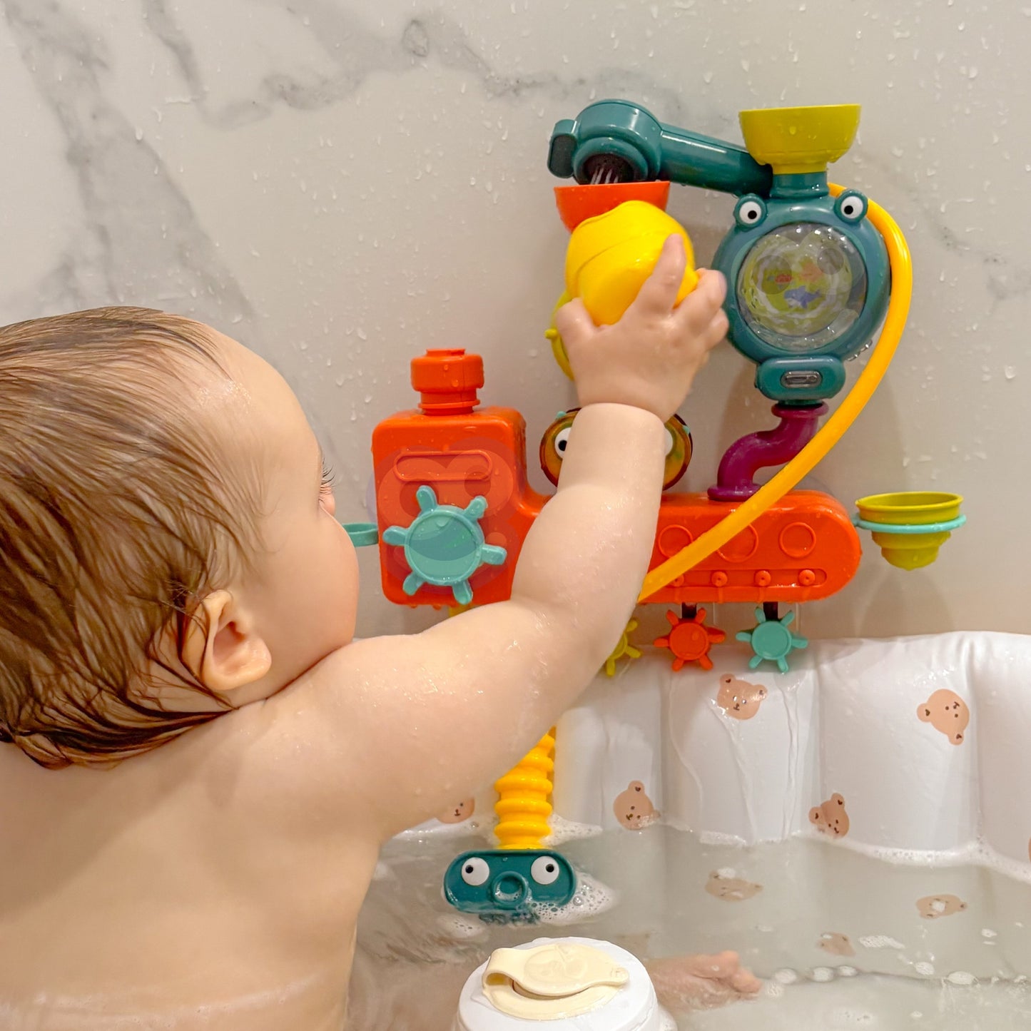 WOOPIE Baby Vonios žaislas Antytė su fontanu ir dušeliu