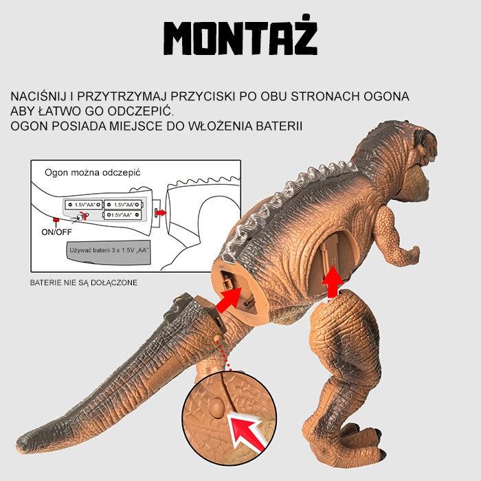WOOPIE Radijo bangomis valdomas Dinozauras T-Rex Robotas