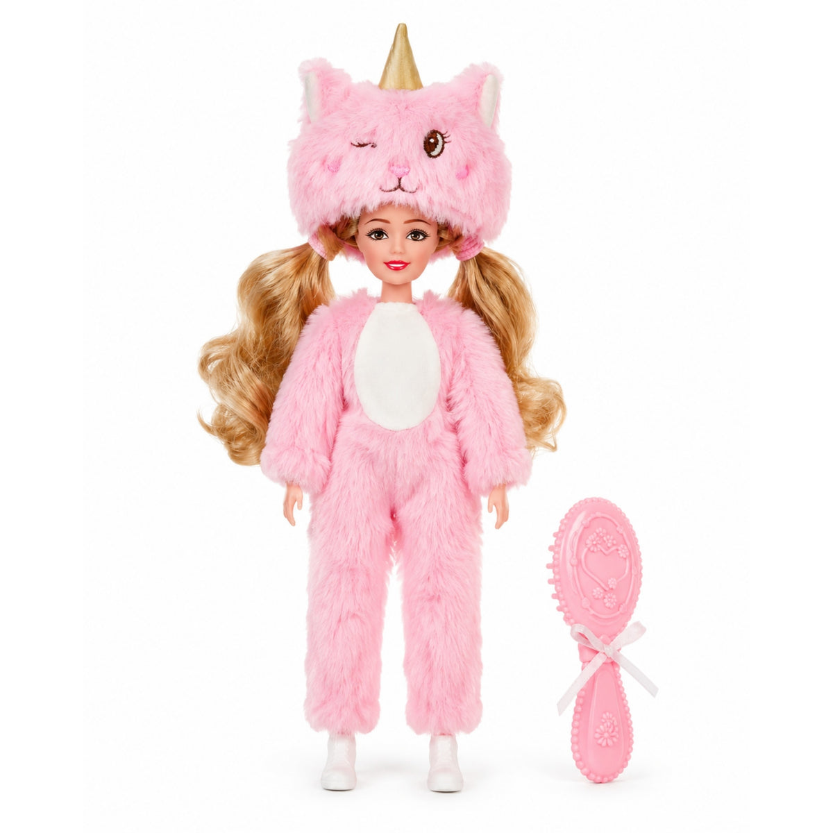 WOOPIE ROYAL Lėlė Emi rožiniame meškiuko kostiumėlyje 29 cm