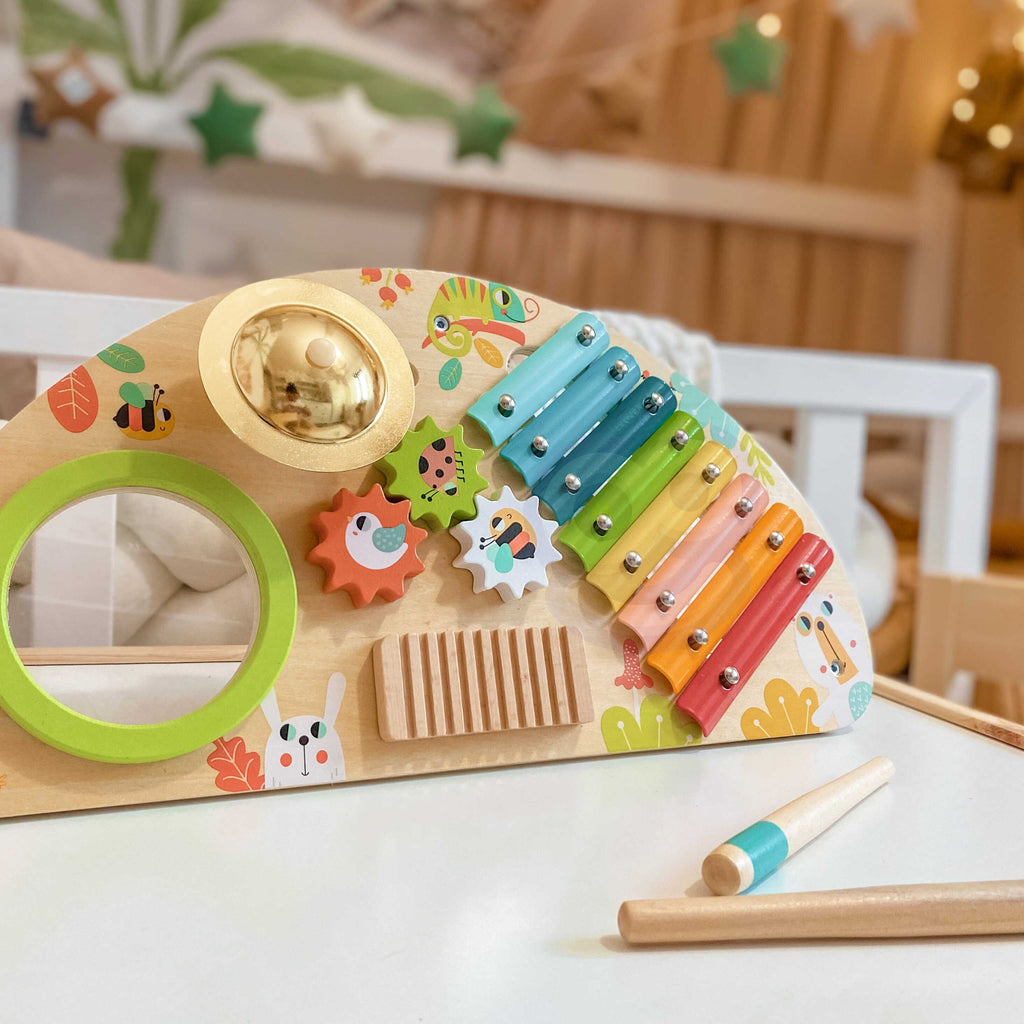 TOOKY TOY Daugiafunkcinis Muzikos Centras – Ksilofonas, Būgnas, Cimbolai
