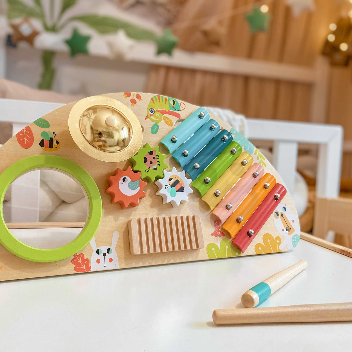 TOOKY TOY Daugiafunkcinis Muzikos Centras – Ksilofonas, Būgnas, Cimbolai
