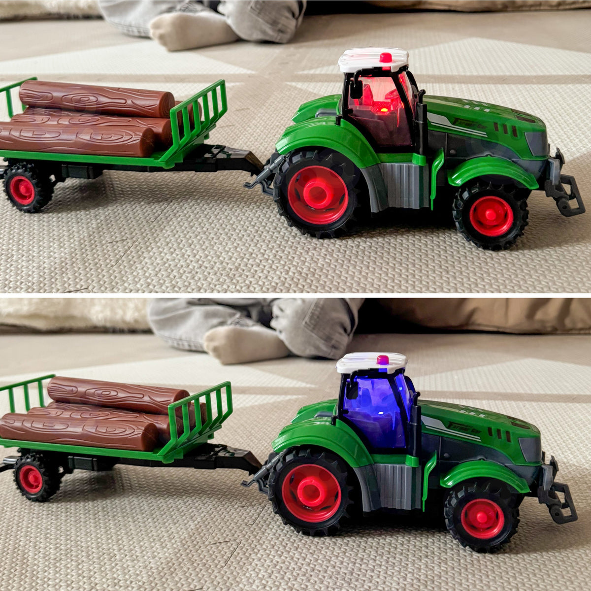 WOOPIE Radijo bangomis valdomas traktorius su priekaba 1:24