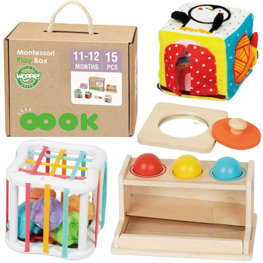 WOOPIE GREEN Montessori edukacinė dėžutė (rinkinys) 5in1, 11–12 mėn, FSC – pagrindinis vaizdas