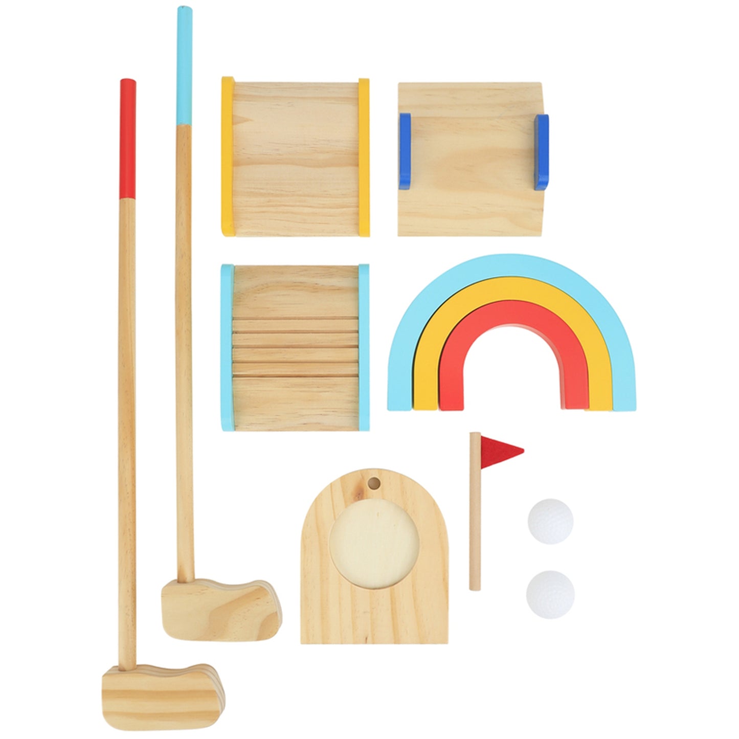 TOOKY TOY Medinis Mini Golfo Žaidimo Rinkinys, 13 dalių – vaizdas 2