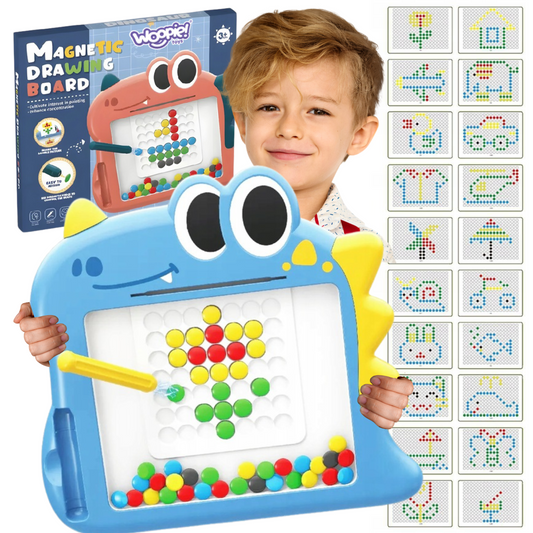 WOOPIE Magnetinė Mozaikos Lenta Montessori MagPad Dinozauras