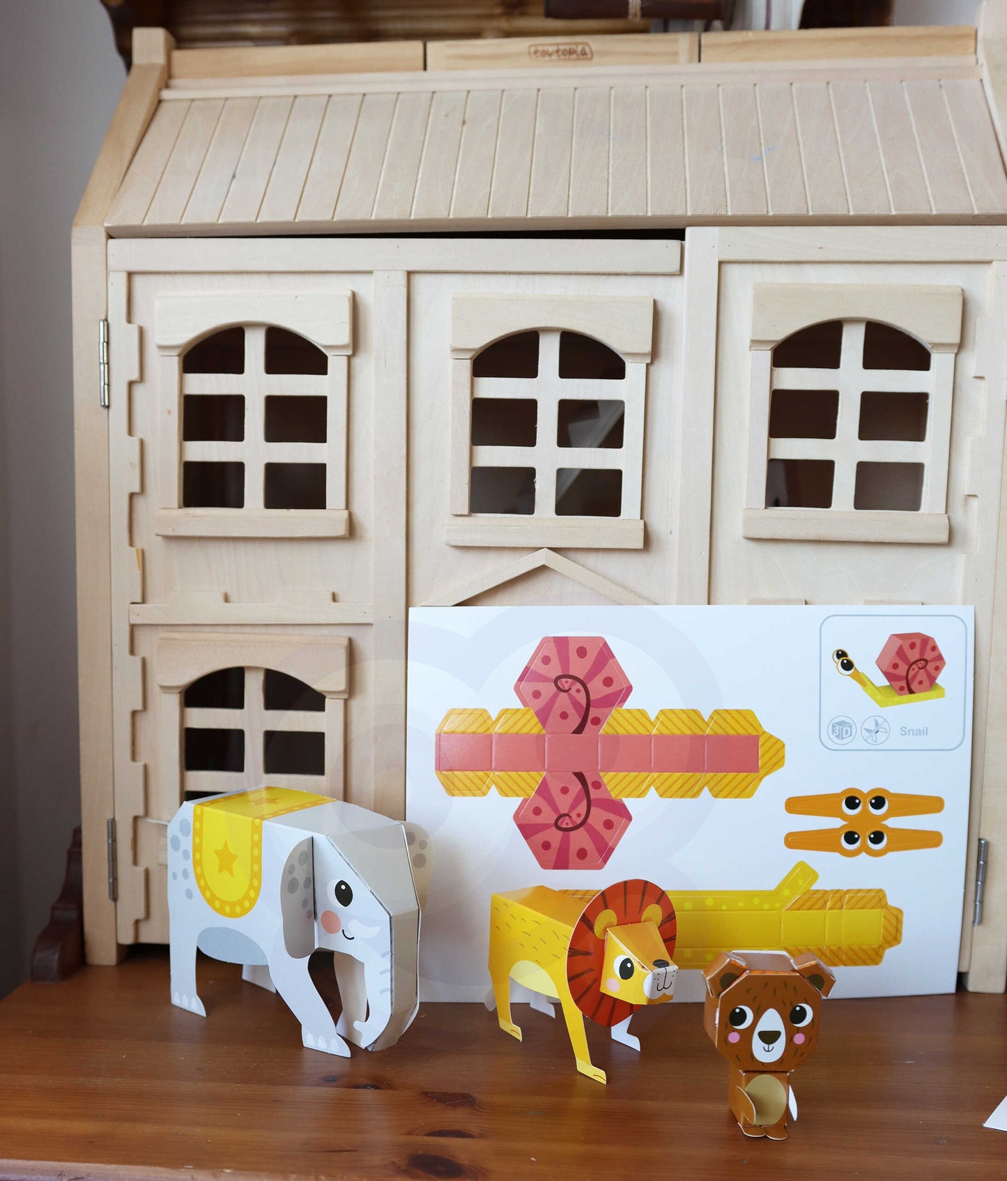 WOOPIE ART&FUN Kūrybinis rinkinys Origami 3D: 10 gyvūnėlių (Pasidaryk pats) – vaizdas 2