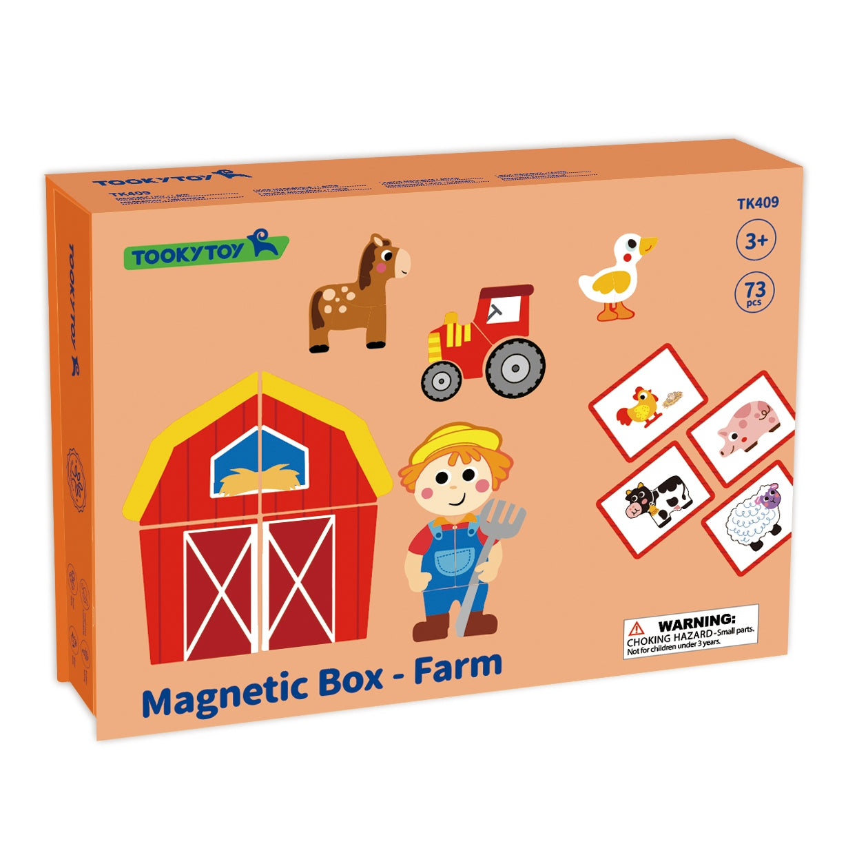 TOOKY TOY Magnetinė edukacinė dėlionė „Ūkis“, 73 elementai – vaizdas 3