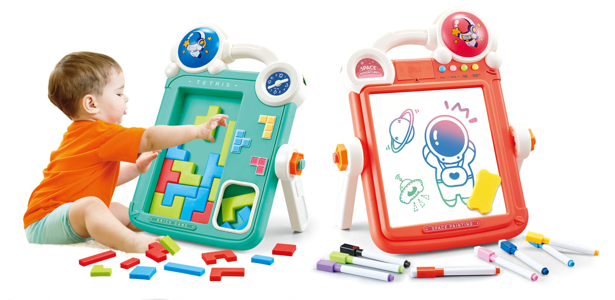 WOOPIE 2 viename Piešimo Lenta ir Tetris Žaidimas Vaikams