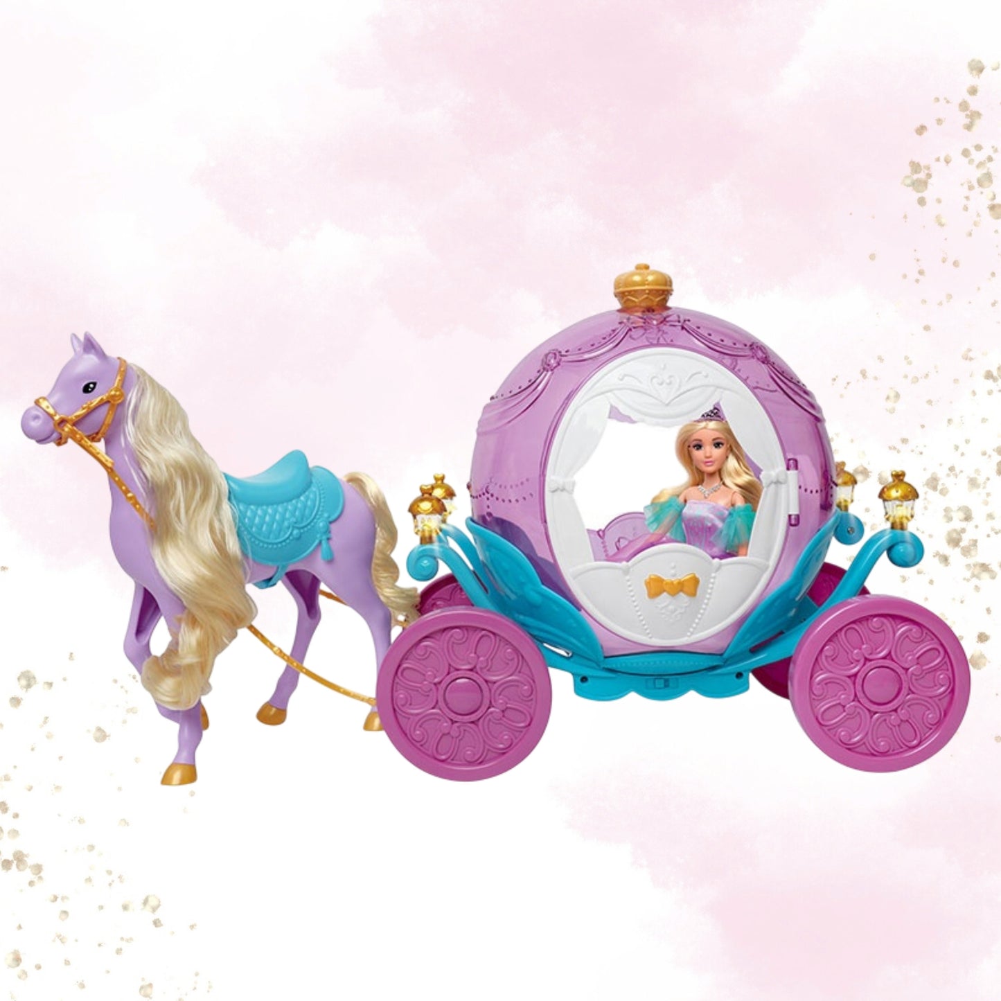WOOPIE ROYAL Princesė Lily su Magiška Karieta ir Priedais