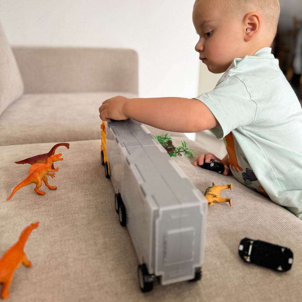 WOOPIE 2in1 Vilkikas su Dinozaurais - Žaislinis Rinkinys Vaikams