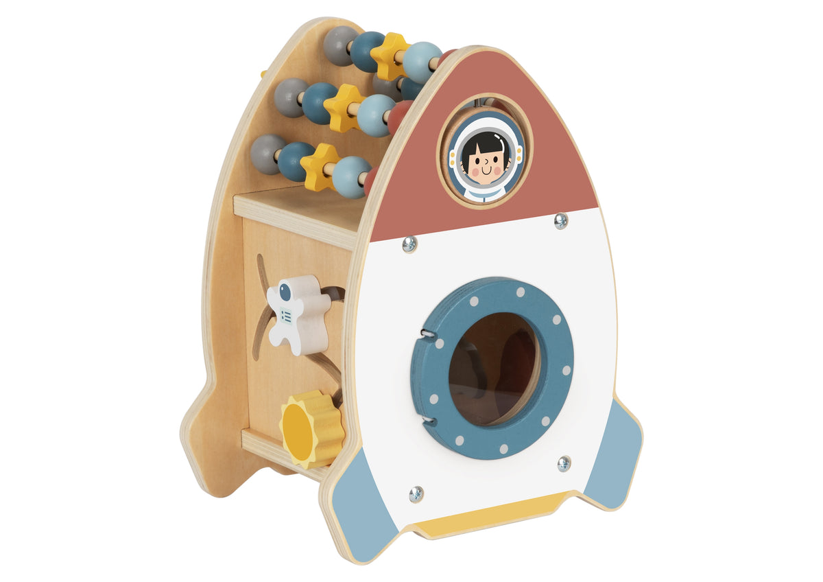 TOOKY TOY Medinė Kosminė Raketa su 6 Veiklomis