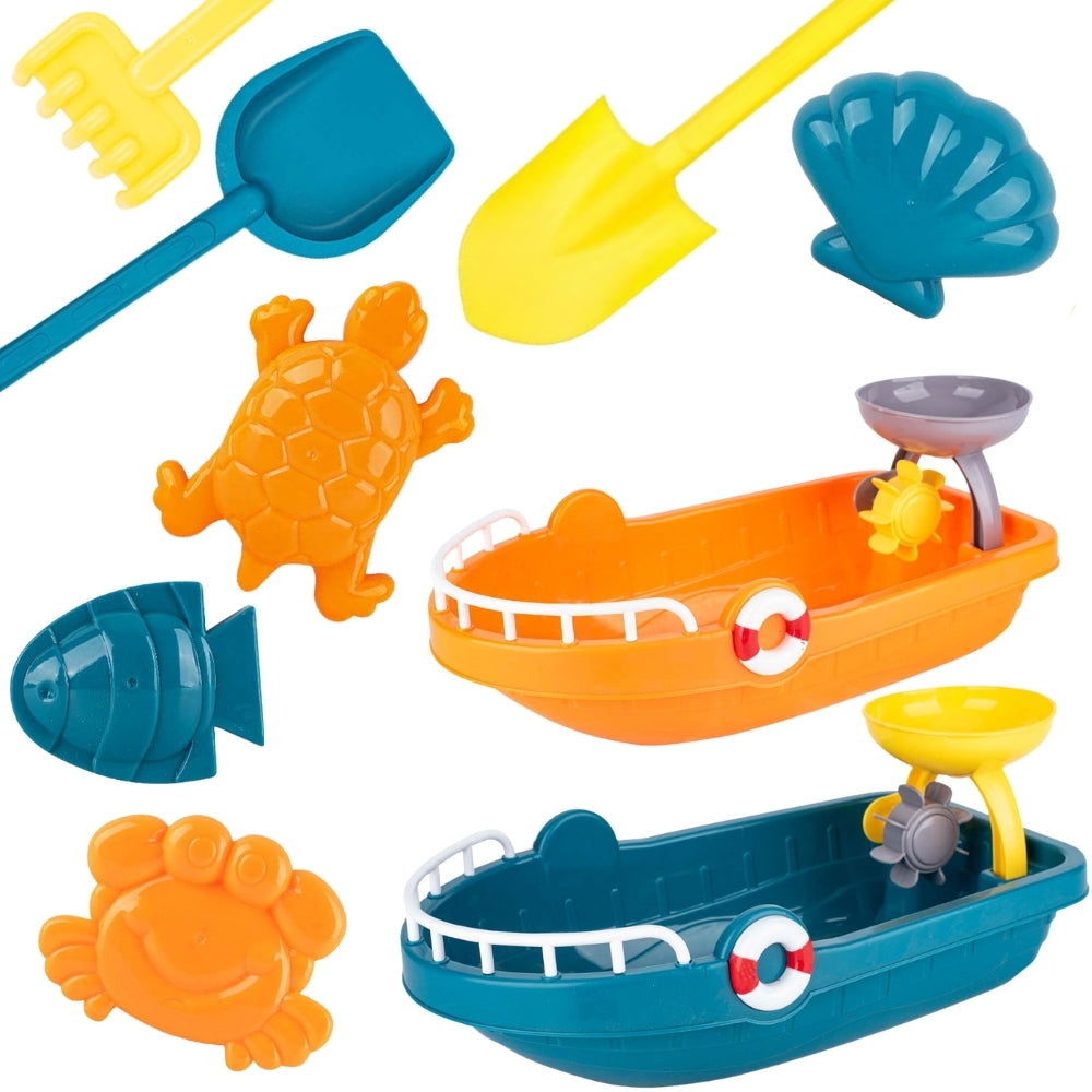 WOOPIE Laivas su priedais žaidimams smėlyje ir vandenyje – vaizdas 4