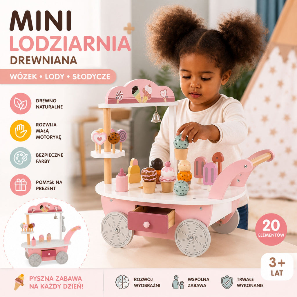 VIGA PolarB Medinė Ledainė, Konditerija ir Parduotuvė 3 in 1