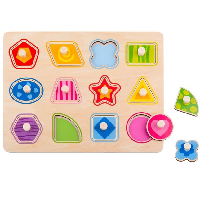 TOOKY TOY Montessori formų dėlionė su rankenėlėmis, 15 d.