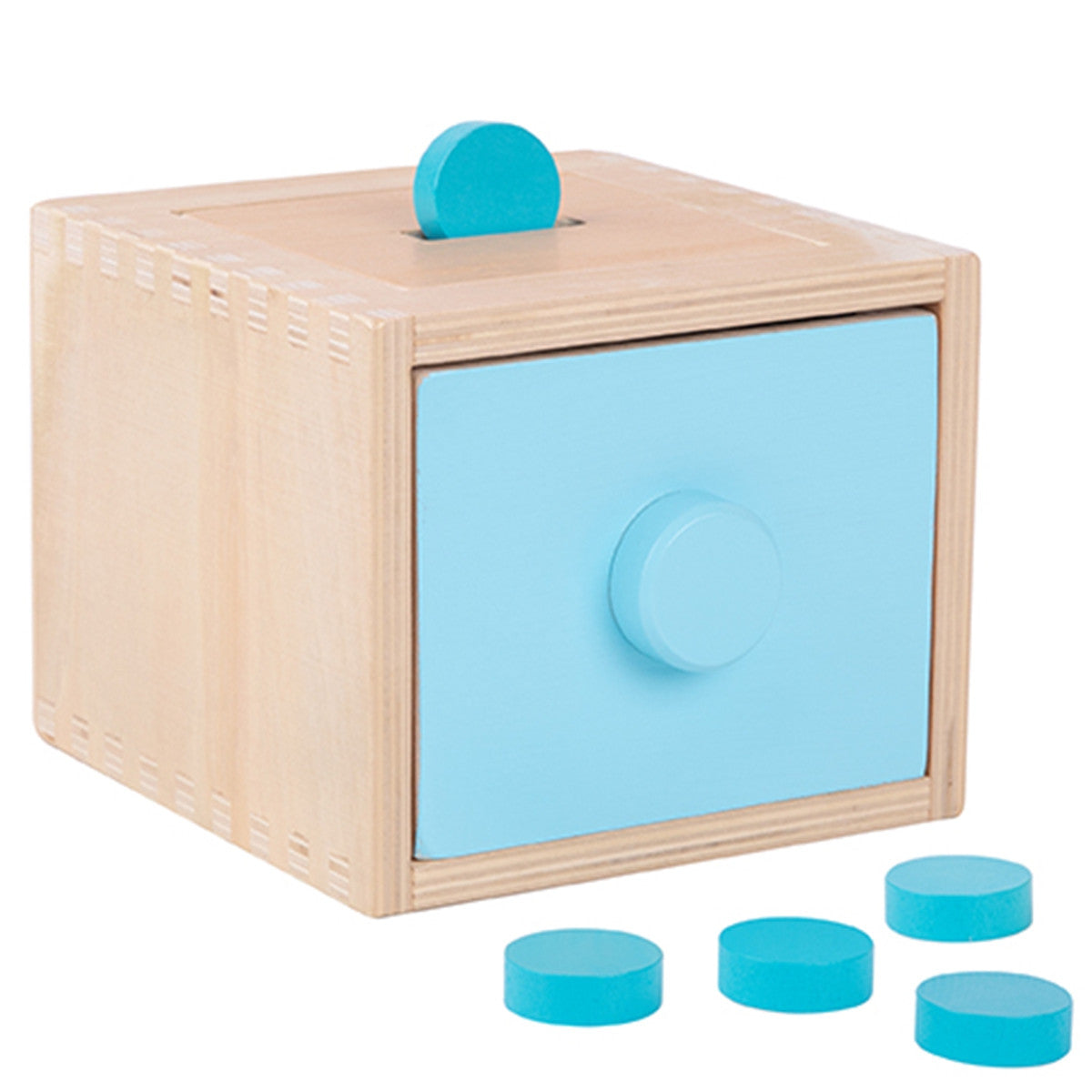 WOOPIE Medinė lavinamoji dėžutė 4in1 Montessori rūšiuoklis su morkytėmis