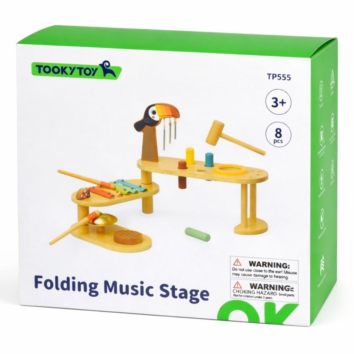 TOOKY TOY Medinė Muzikos Stalelė su Tukanu – Lavinamasis Žaislas