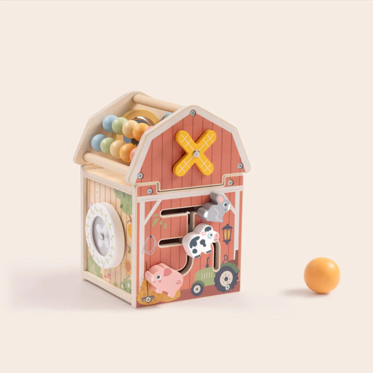 TOOKY TOY Medinė Ferma – Montessori Rūšiuoklis su Skaičiuokle