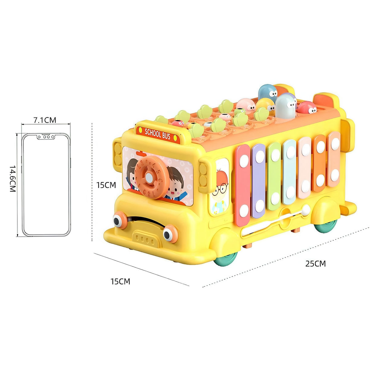 WOOPIE BABY Interaktyvus Montessori autobusiukas 6 in 1