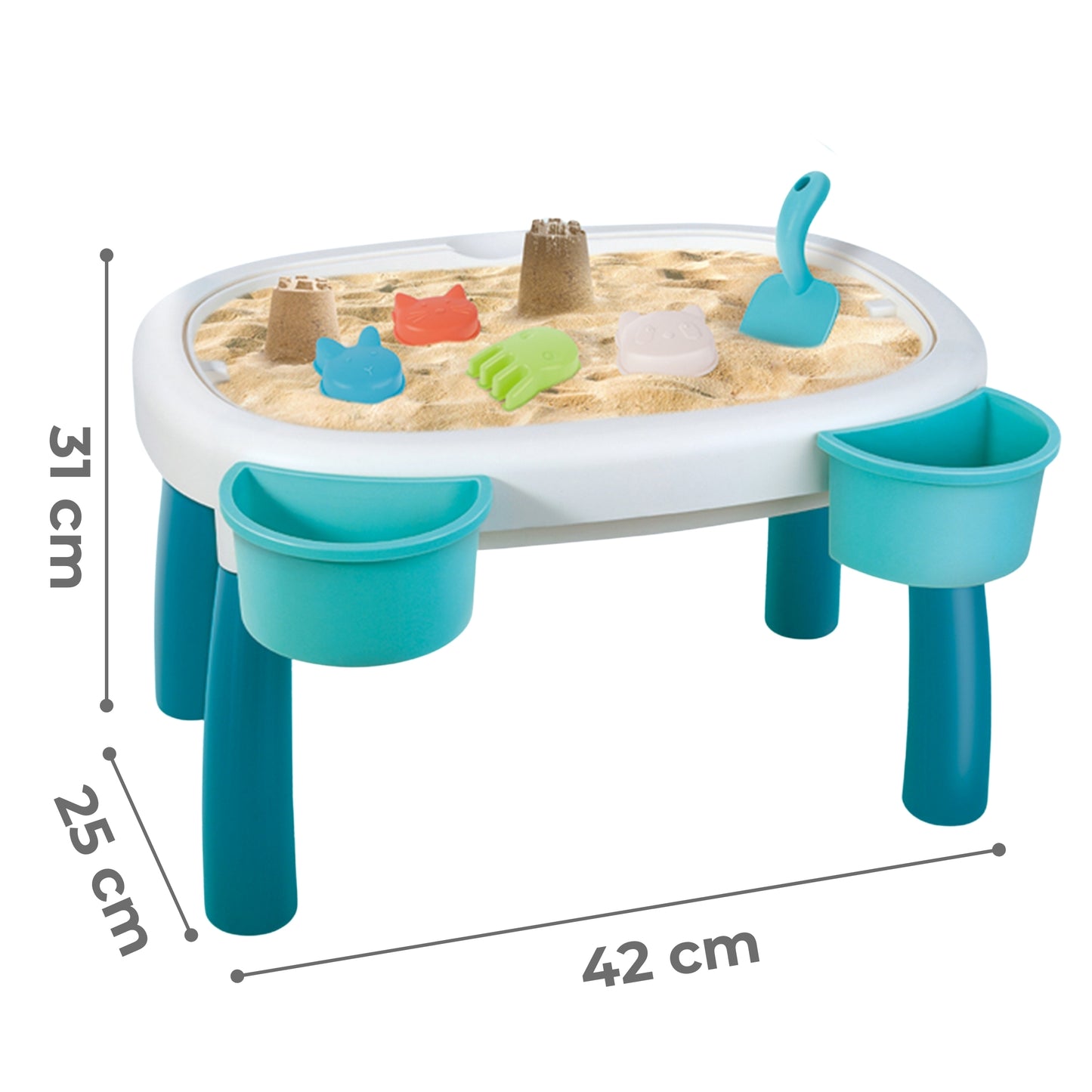 WOOPIE Vandens stalas 2in1 Smėlio dėžė, 7 dalys – vaizdas 4