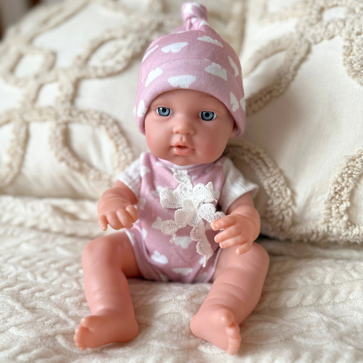 WOOPIE ROYAL Kūdikėlio lėlė 36 cm rožiniame kostiume su priedais