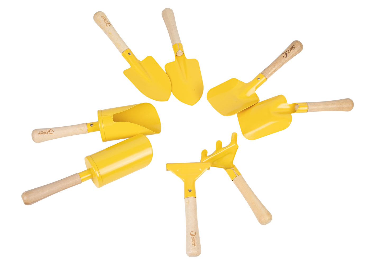 CLASSIC WORLD Edu metalinių įrankių rinkinys smėliui ir sodui, 8 vnt – pagrindinis vaizdas