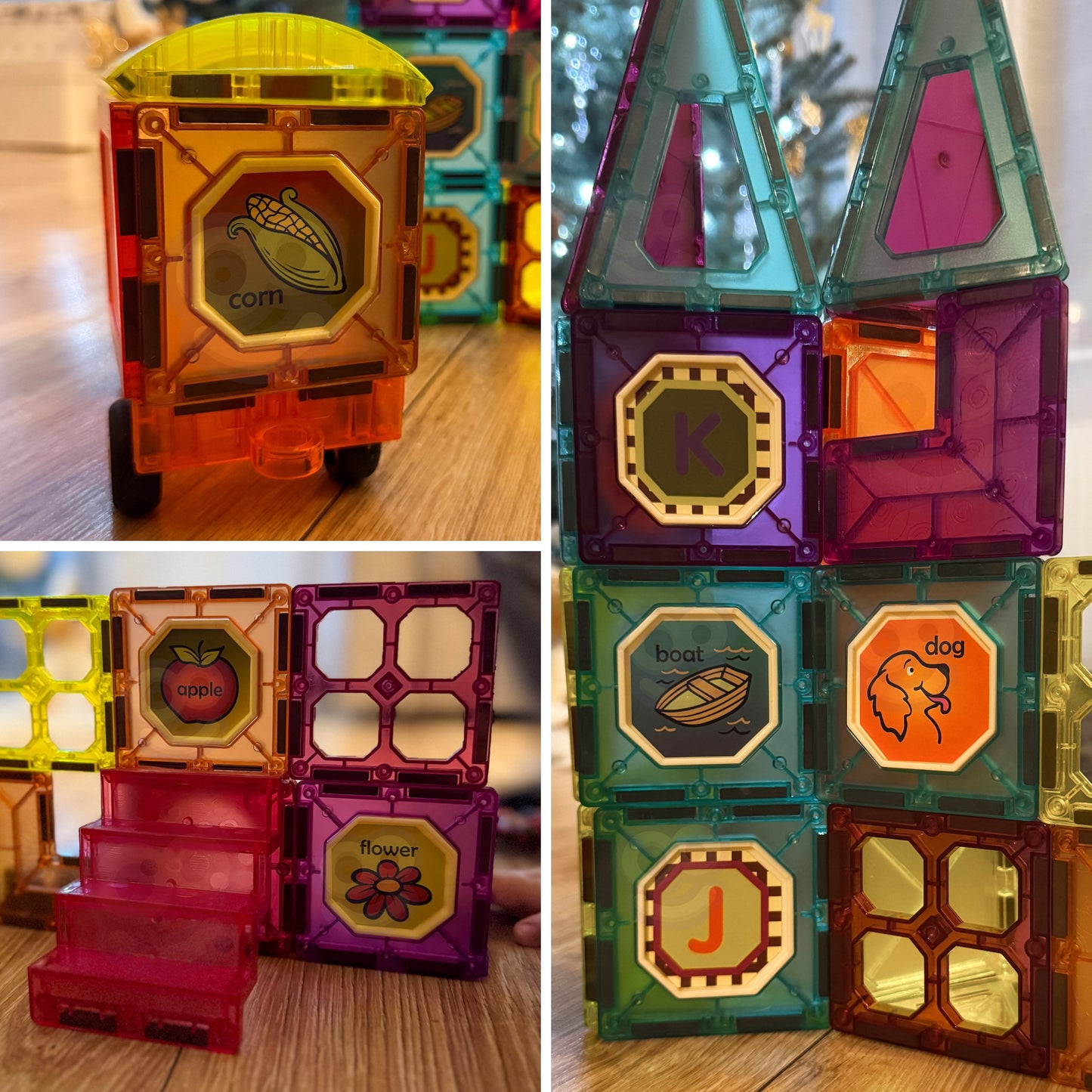 WOOPIE Magnetiniai 3D Blokeliai Traukinys 71 vnt.