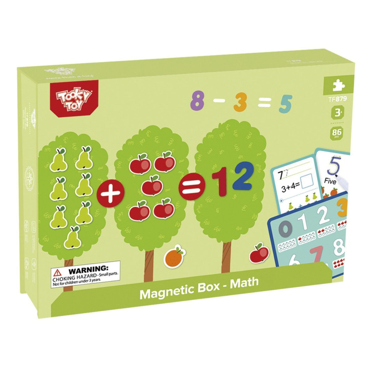 TOOKY TOY Magnetinė matematikos mokymosi dėžutė, 86 d.