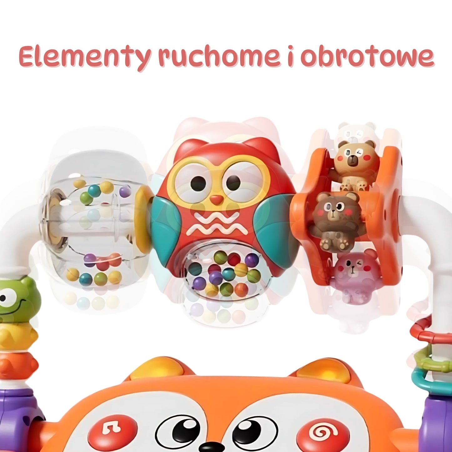 WOOPIE Baby Interaktyvus Lavinamasis Pianinas Lapė su LED Barškučiais