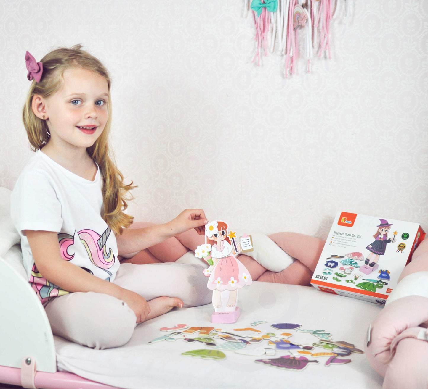 VIGA Medinė magnetinė lavinamoji dėlionė – Aprengimo rinkinys – pagrindinis vaizdas