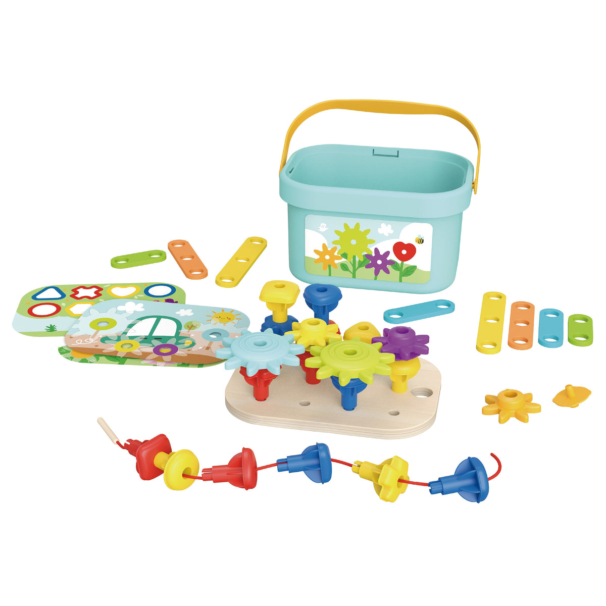 WOOPIE GREEN Montessori 12in1 Motorinė Konstravimo Dėžė FSC