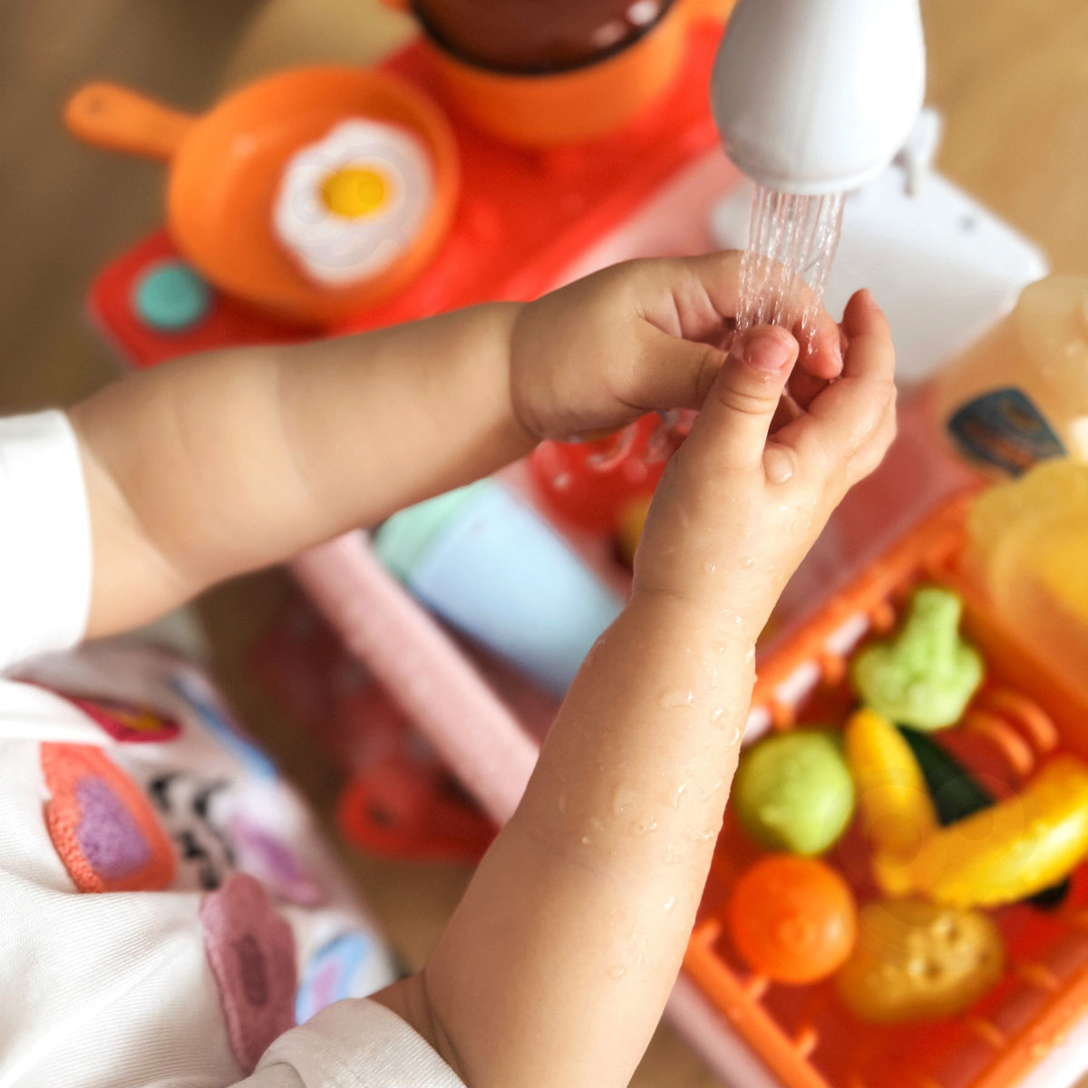 WOOPIE 2-in-1 Rožinė Žaislinė Kriauklė su Virtuvėle Vaikams 3+