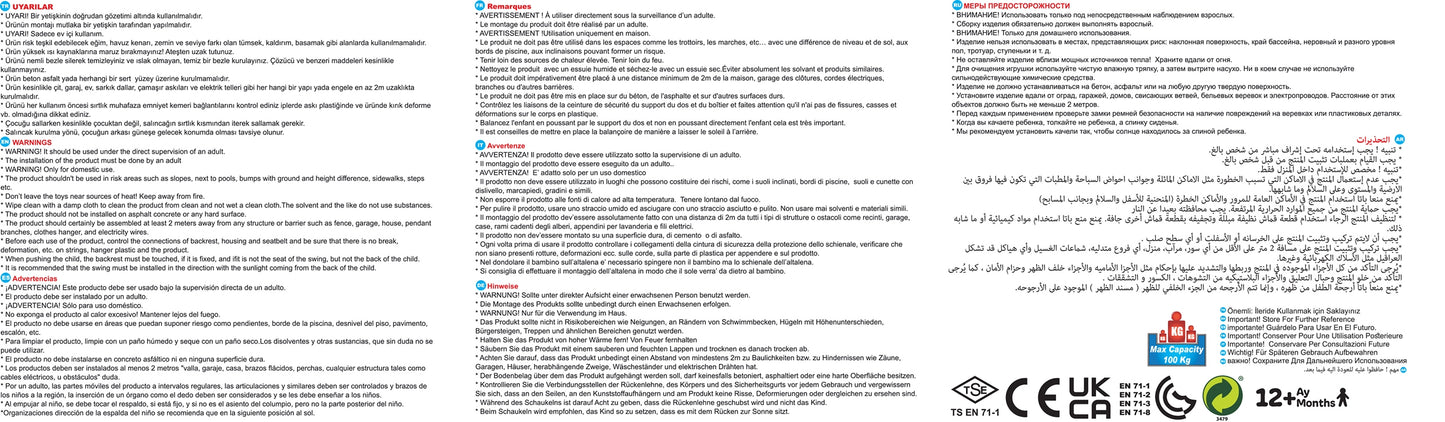 WOOPIE Sūpynės 3-in-1, oranžinės – vaizdas 4