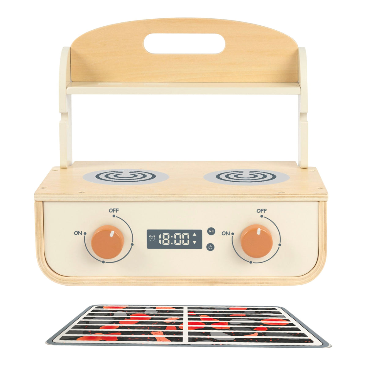 TOOKY TOY Medinė Virtuvėlė su Grilu ir Priedais