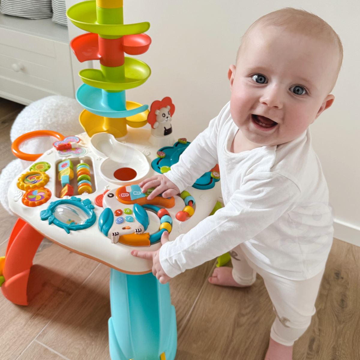 WOOPIE BABY Aktyvybių Stalas su Kamuoliukų Trasa ir Pianinu