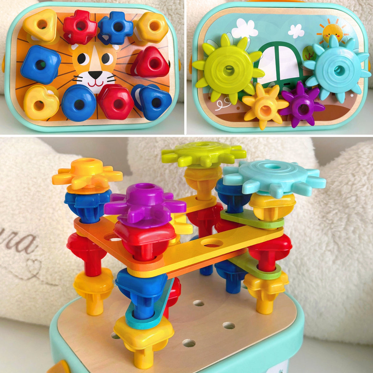 WOOPIE GREEN Montessori 12in1 Motorinė Konstravimo Dėžė FSC
