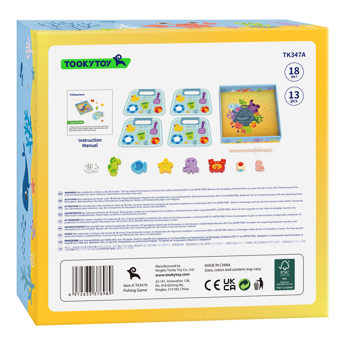 TOOKY TOY Žvejybos žaidimas – magnetinis vandenyno nuotykis