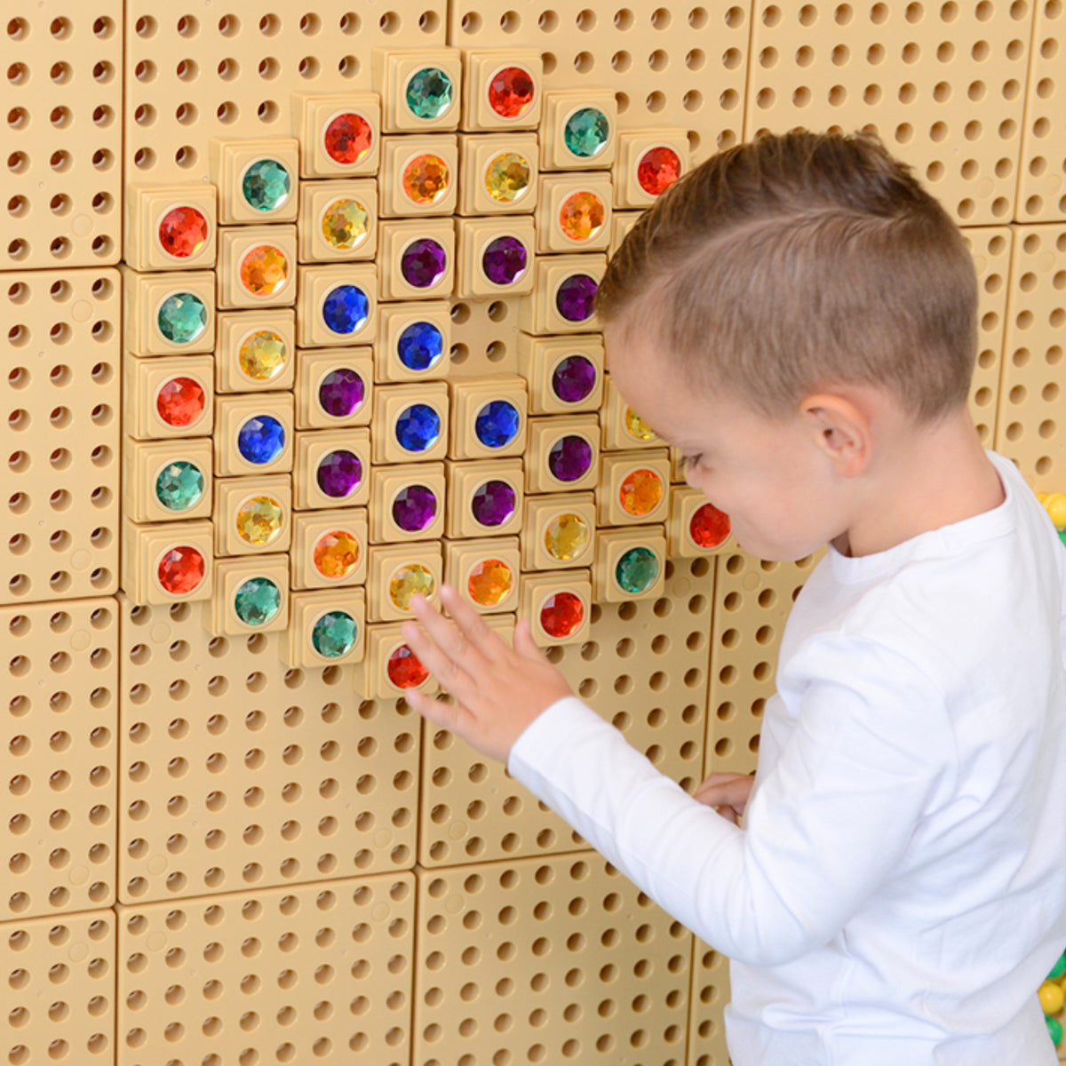 MASTERKIDZ Akriliniai spalvoti deimantukai STEM lentai, 72 vnt.