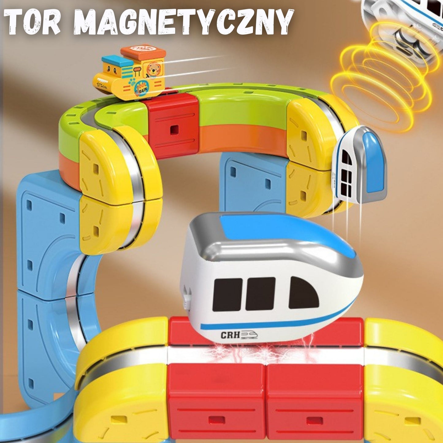 WOOPIE Magic Cube Traukinukas Magnetinė Anti-gravitacinė Trasa 68 vnt.