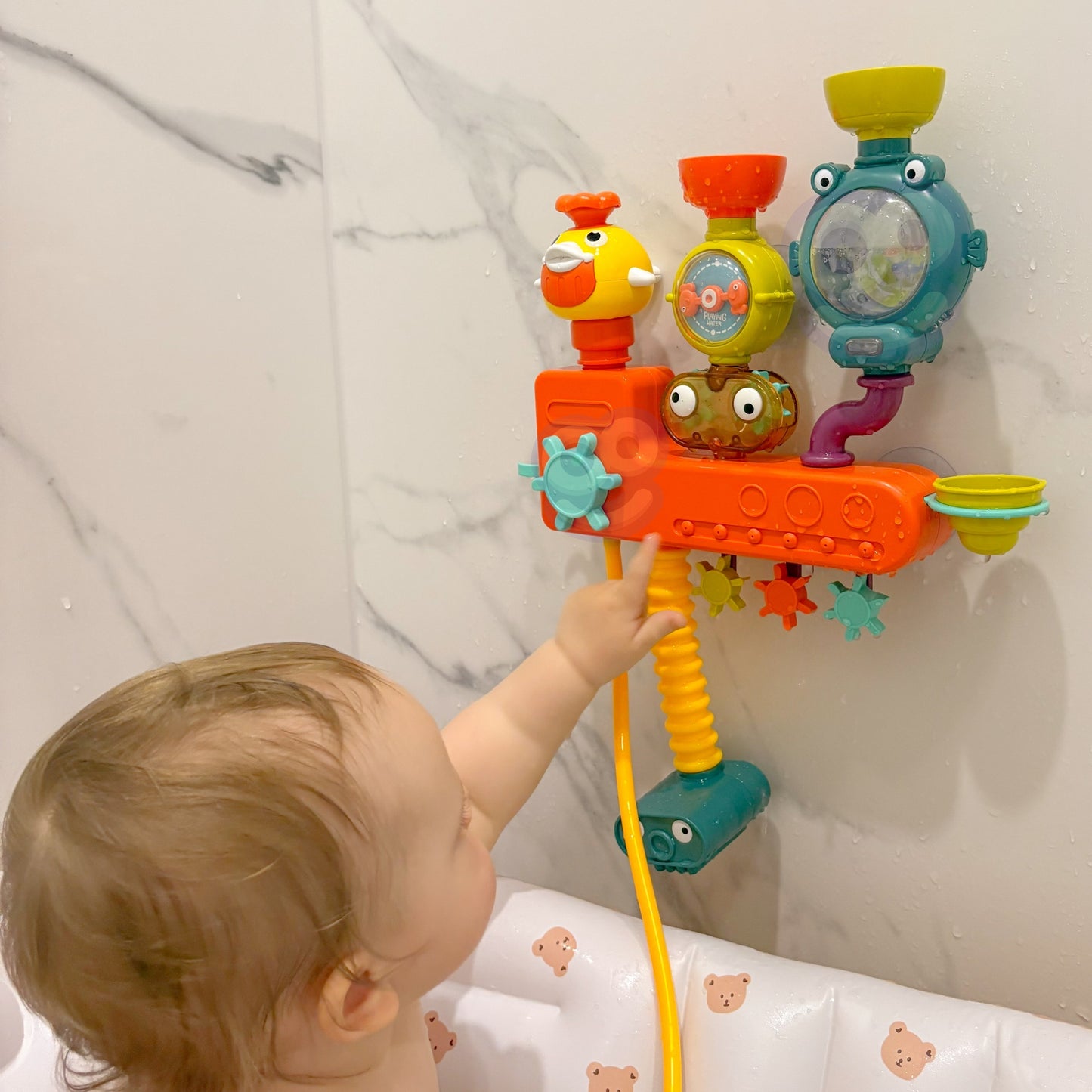 WOOPIE Baby Vonios žaislas Antytė su fontanu ir dušeliu