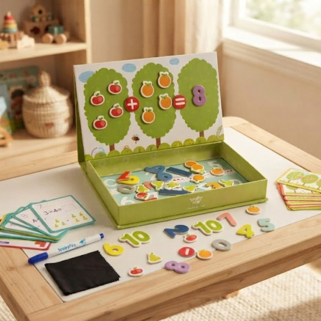 TOOKY TOY Magnetinė matematikos mokymosi dėžutė, 86 d.