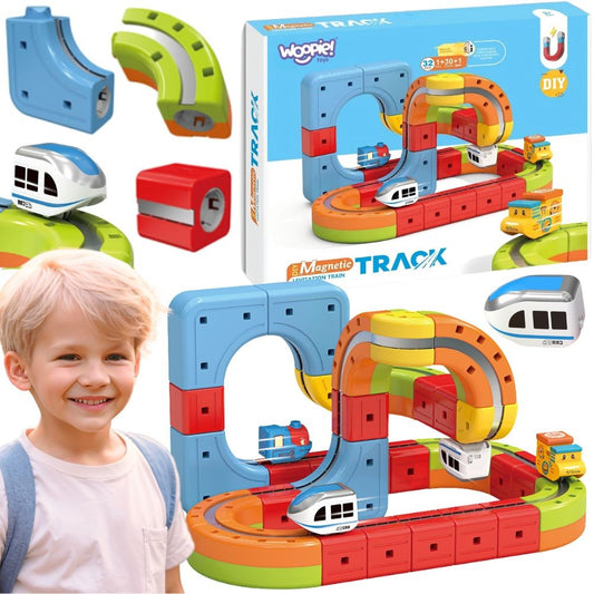 WOOPIE Magic Cube Train Antigravitatinis Magnetinis Traukinukas 32 dalių