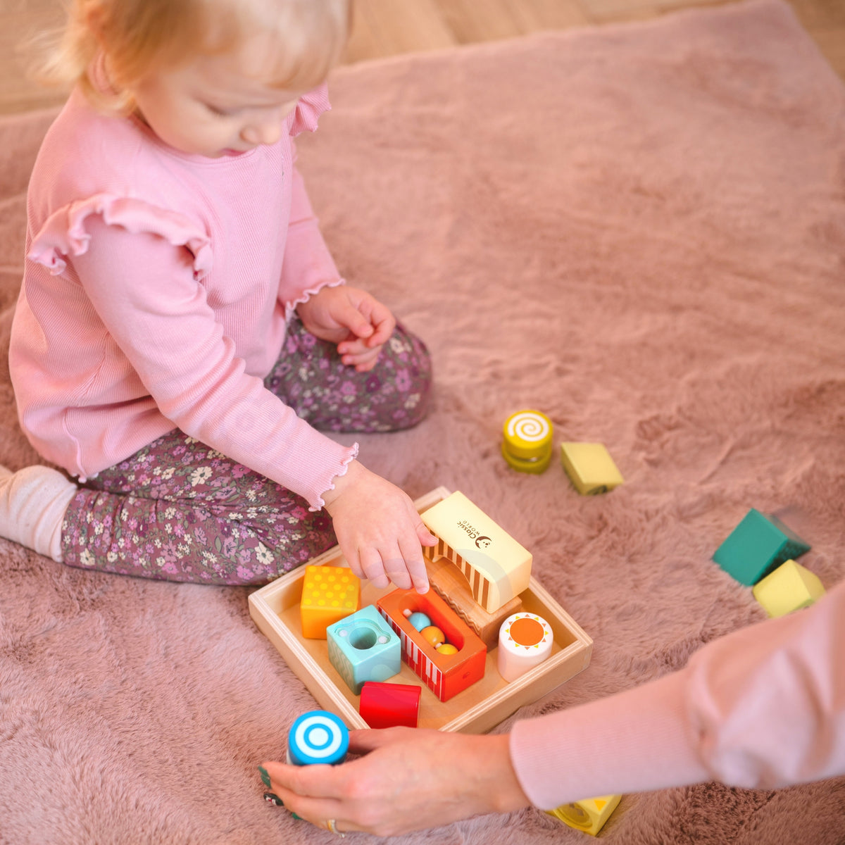 CLASSIC WORLD Montessori Sensoriniai Klocai 7in1, 14 vnt.