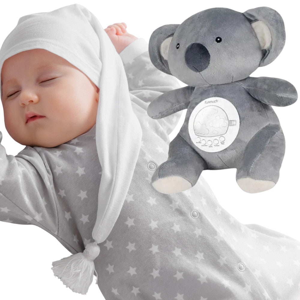 WOOPIE BABY Šviečiantis Baltasis Lokys su Projektoriumi ir Muzika